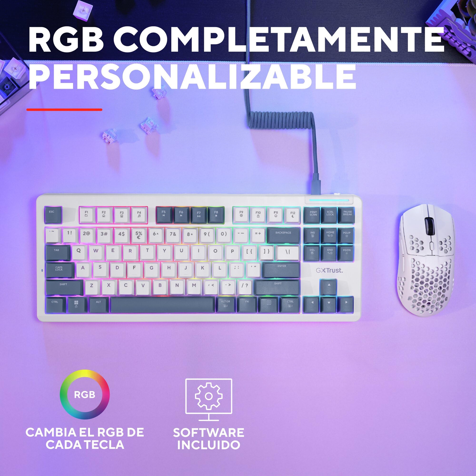 GXTrust Xyra teclado mecánico TKL español QWERTY (oferta flash) - imagen 6